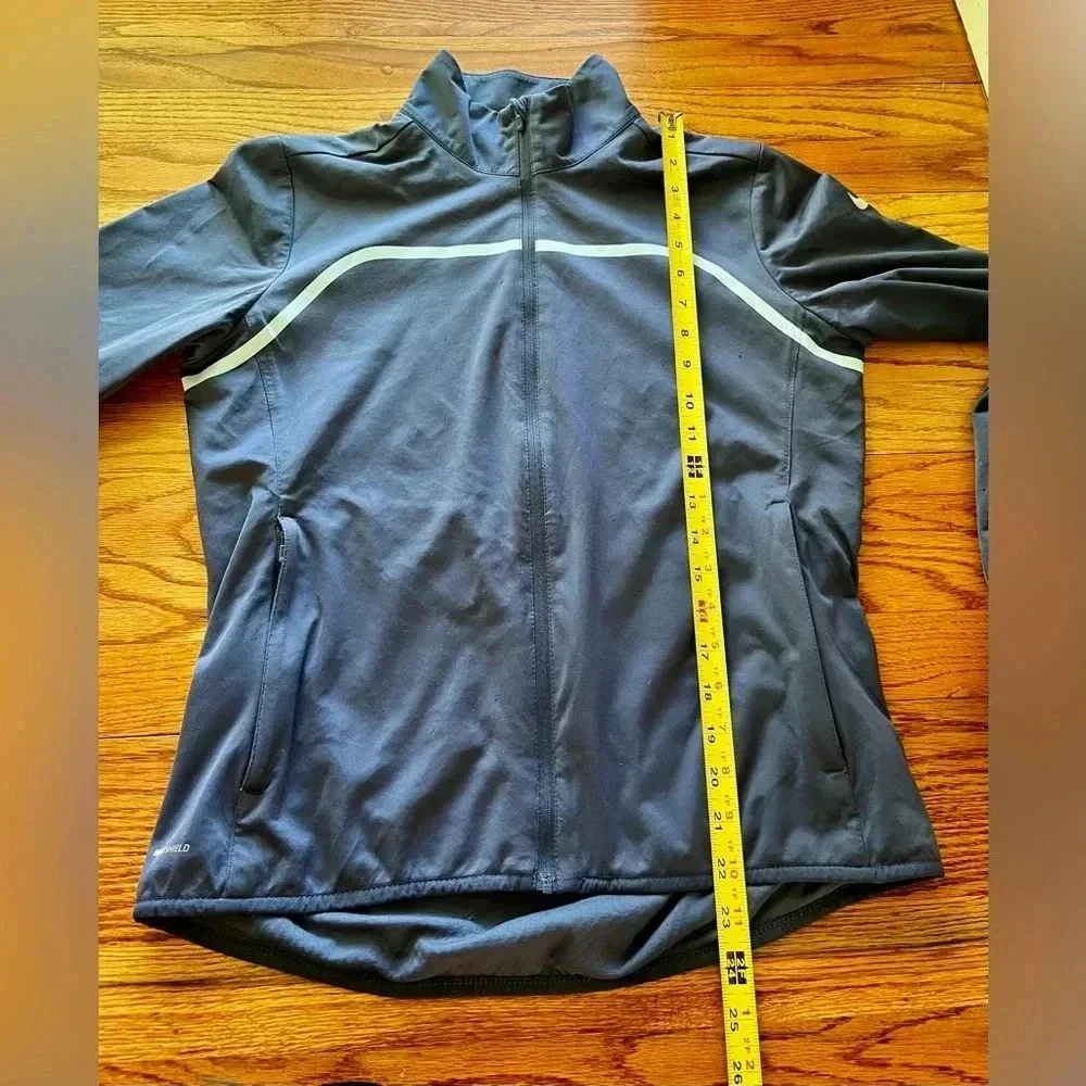 NIKE shield women’s zip up sporty jacket size small - blue